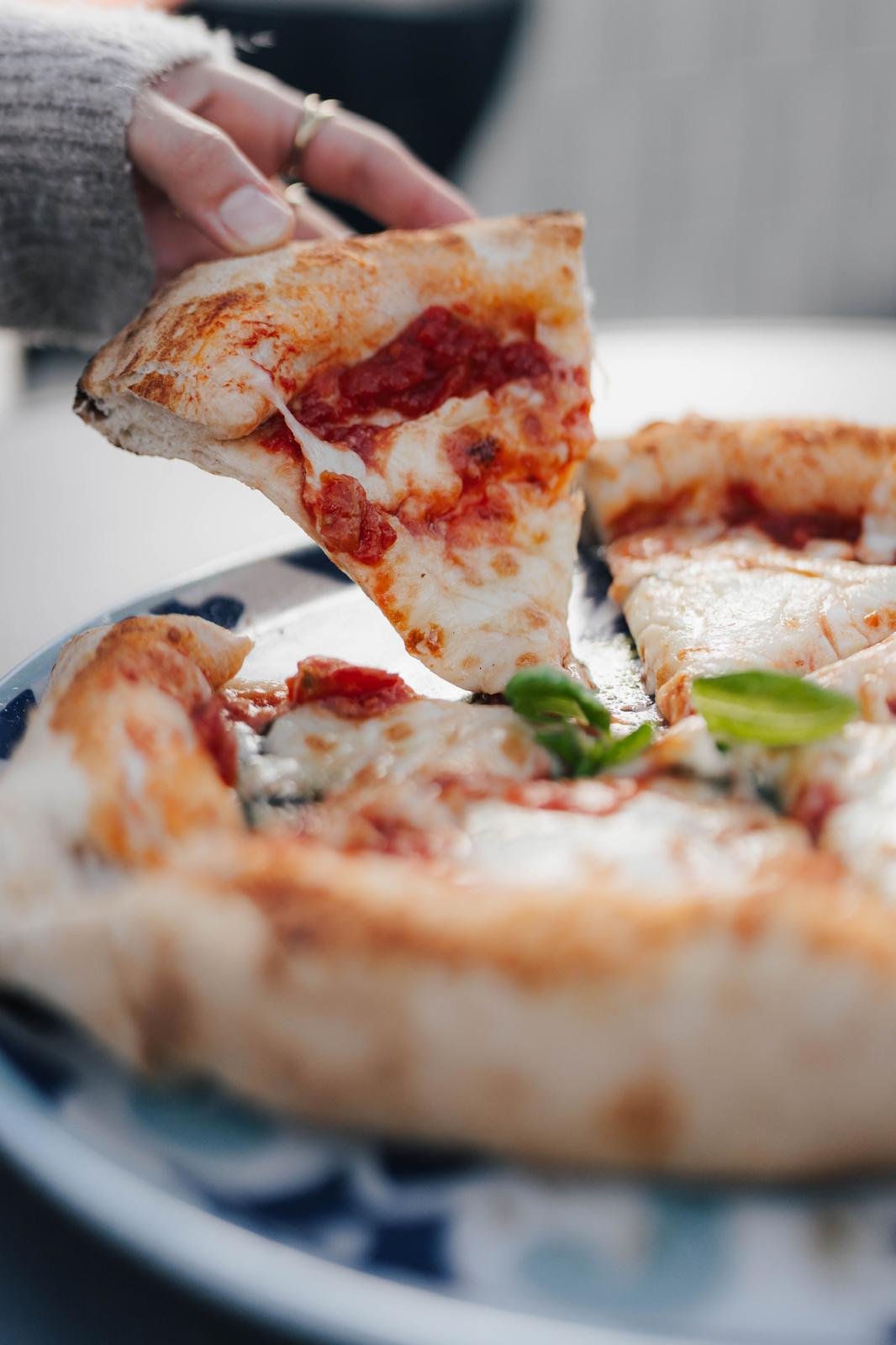 Neapolitanische Pizza Close-up